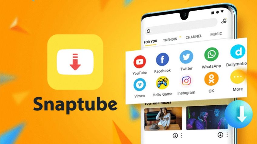 ¡Con solo dar un clic! Snaptube da el beneficio de música y videos en tu celular