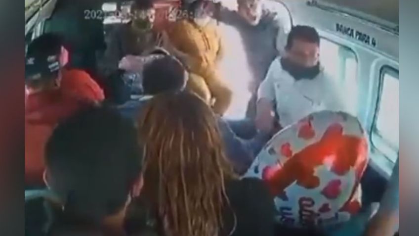 VIDEO: En pleno Día de San Valentín, sujetos armados despojan a usuarios del transporte