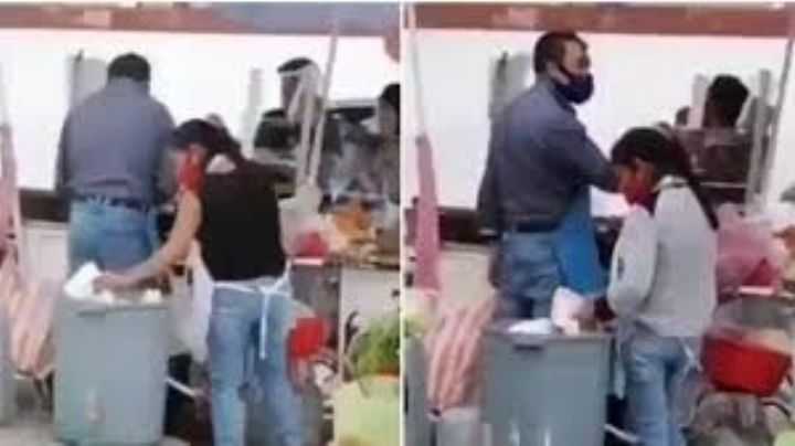 (VIDEO) Edomex: En plena pandemia, taquero saca platos de la basura para reutilizarlos