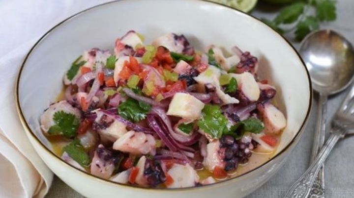 ¡Más delicioso, imposible! Este ceviche de pulpo llenará de sabor tu cuaresma