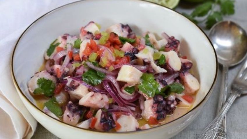¡Más delicioso, imposible! Este ceviche de pulpo llenará de sabor tu cuaresma