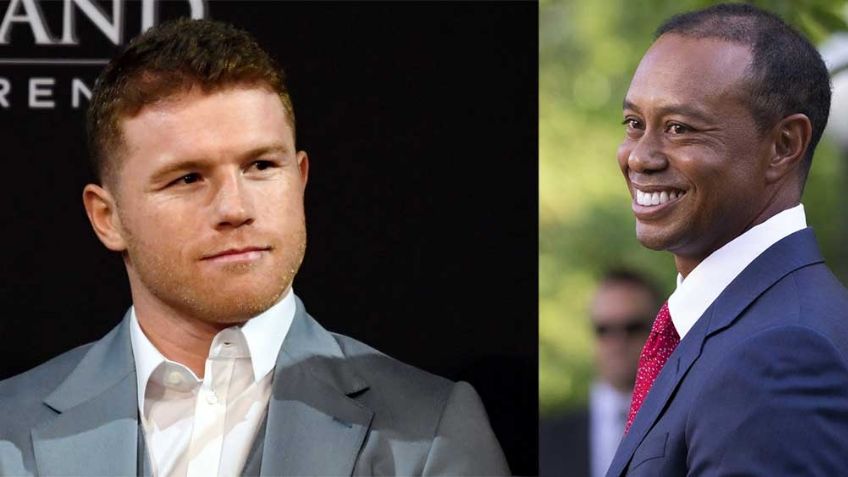 Saúl 'Canelo' Álvarez, más pendiente de Tiger Woods que de Yildirim: "Vamos, tú puedes"