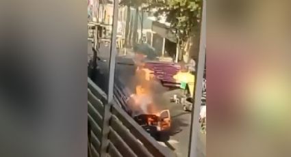 VIDEO: Momento exacto en el que explota una pipa de gas y prende en llamas todo alrededor