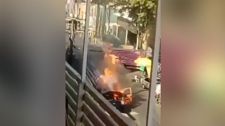 VIDEO: Momento exacto en el que explota una pipa de gas y prende en llamas todo alrededor