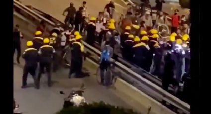 VIDEO: Ciclistas y policías de Tránsito terminan a golpes tras protesta
