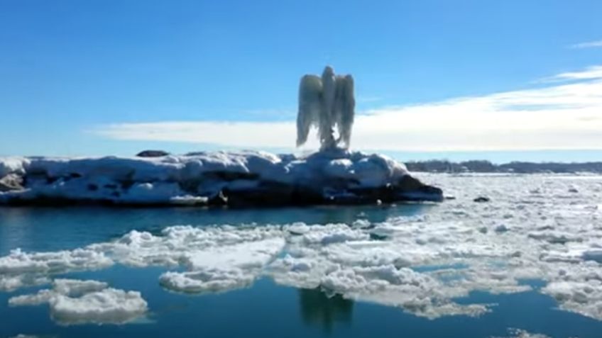 ¿Aparición divina? Encuentran un ángel en medio de un lago en la ciudad de New Buffalo, Michigan