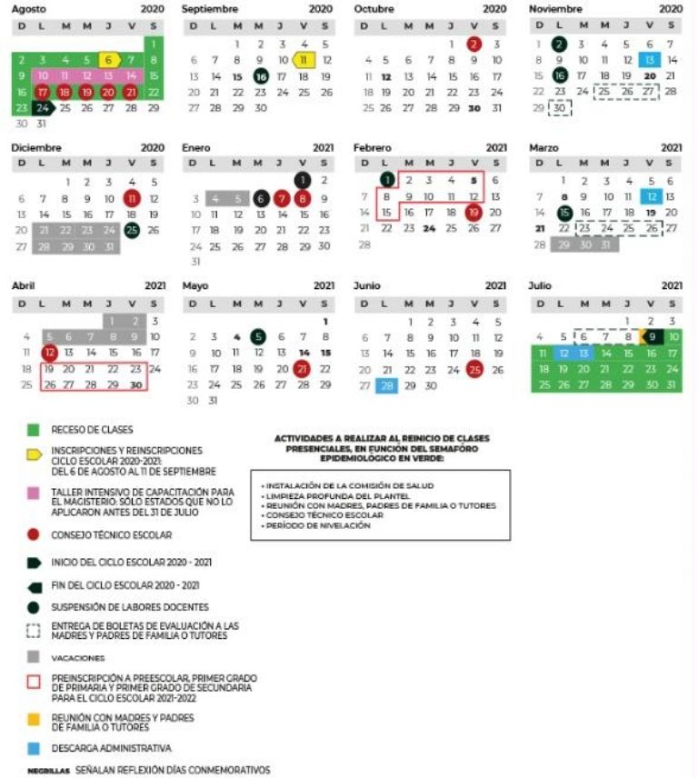 Calendario SEP