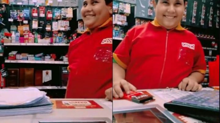 VIDEO: 'Niño del Oxxo', de mirada pícara, revela si realmente trabaja en la tienda
