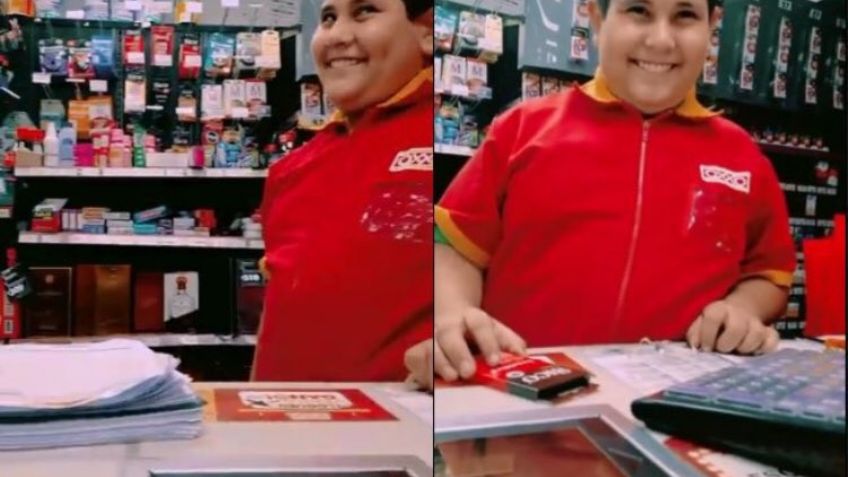 VIDEO: 'Niño del Oxxo', de mirada pícara, revela si realmente trabaja en la tienda