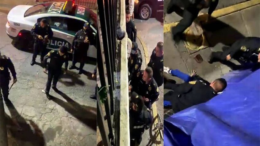 VIDEO: Policía dispara con pistola de gotcha durante riña con civil; elementos son suspendidos