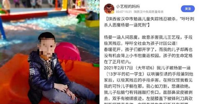 Un adolescente de 13 años asesinó a un niño de 6 años