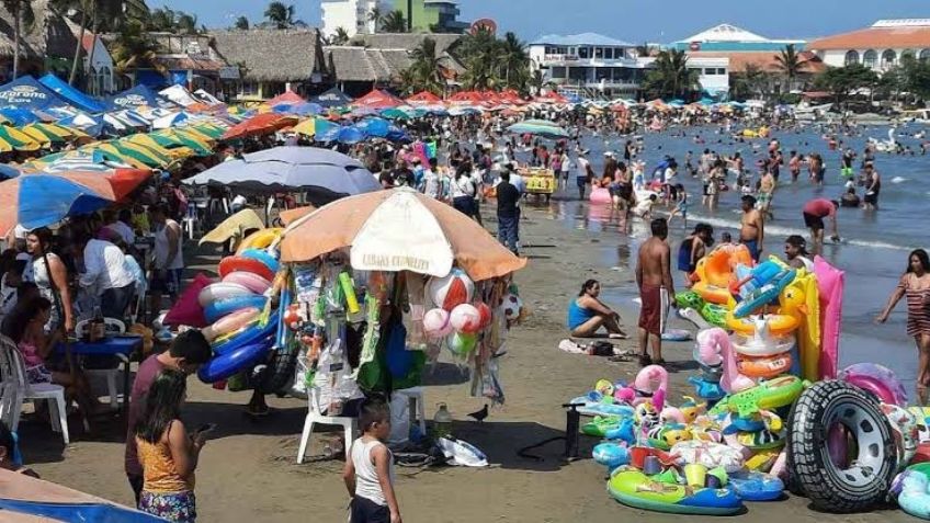 ¡Sin cuidarse del Covid-19! Registran gran número de turistas en playas mexicanas