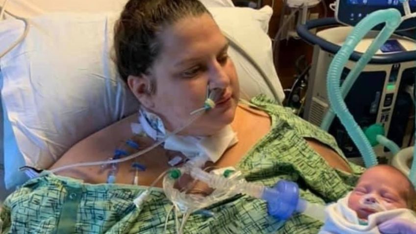Mujer embarazada cae en coma por Covid-19 y cuando despertó su bebé tenía casi un mes