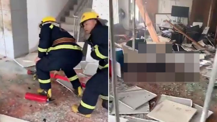 China: Explota edificio de Gobierno en Guangzhou; hay varios muertos y heridos