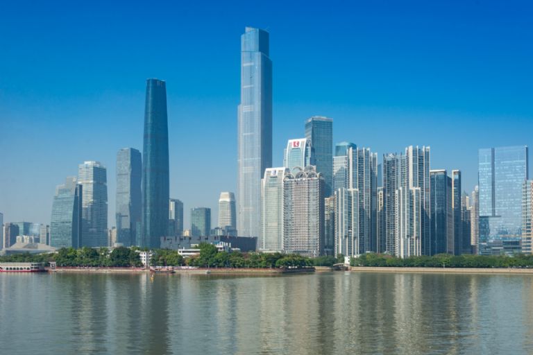 La ciudad de Guangzhou en China
