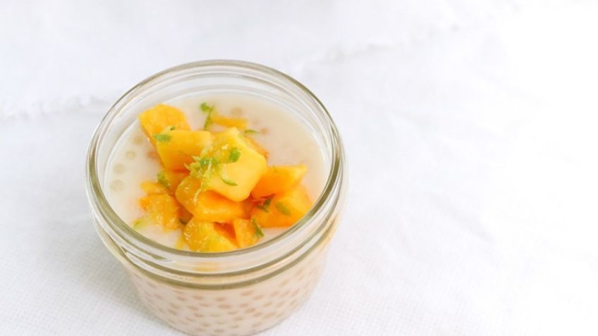 Disfruta del sabor más fresco de la primavera con un rico postre de tapioca con mango