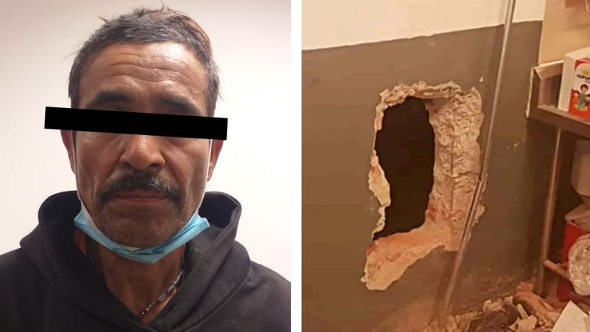 Ciudad Obregón: Capturan a Javier Marcelo, ladrón que hizo boquete en tienda de autoservicio