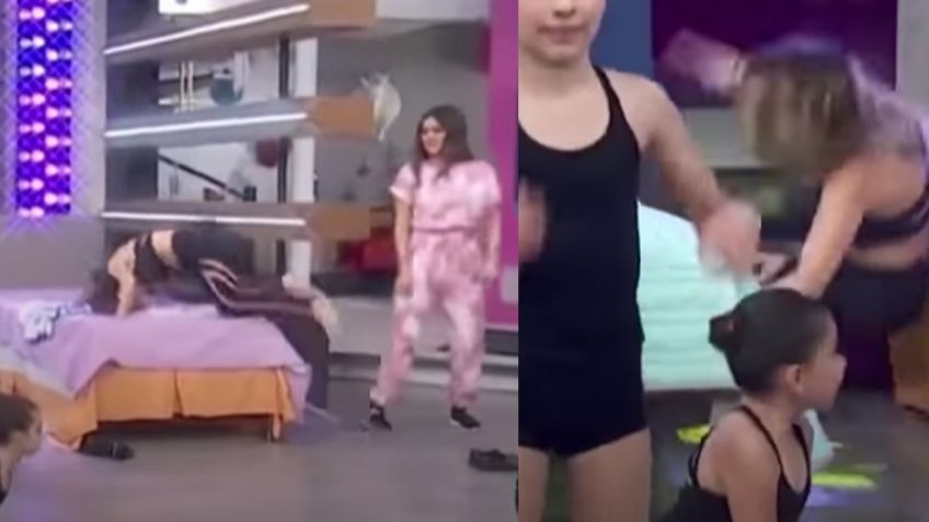 ¡Qué dolor! Andrea Escalona se cae del foro de 'Hoy' y se da tremendo golpazo