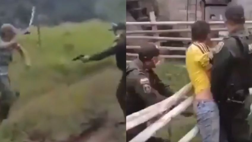 VIDEO: Se desata fuerte enfrentamiento; campesino ataca con machete a un policía