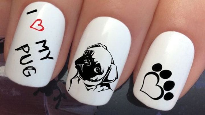 ¿Eres amante de los pugs? Llévalos en las puntas de tus dedos con estos diseños de uñas