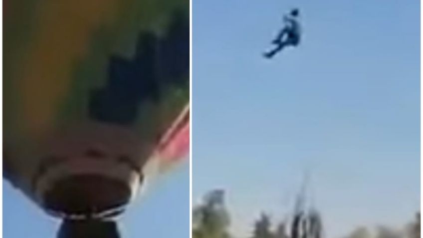 ¡Se salvan! Rescatan a personas a bordo de un globo aerostático; estaban a punto de caer
