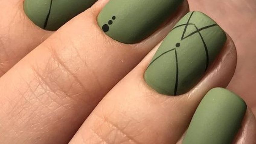 Lleva el verde de la naturaleza en tus manos con estos diseños de uñas