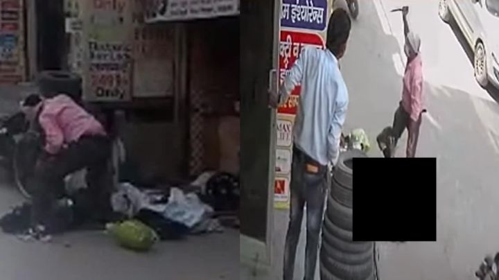 FUERTE VIDEO: A plena luz del día y en vía pública, mata de 25 puñaladas a su esposa por celos