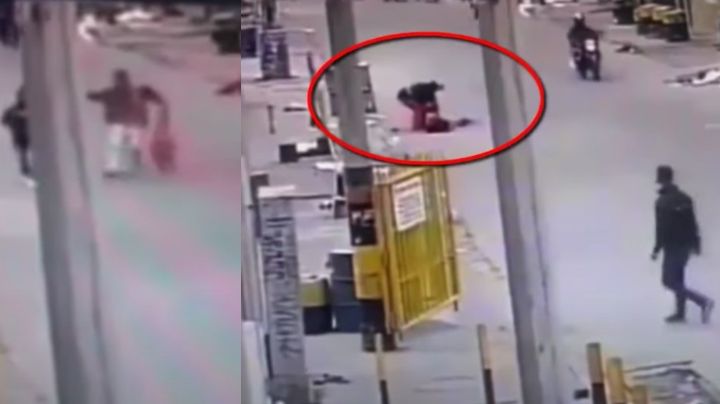 FUERTE VIDEO: A sangre fría, sicarios acribillan a mujer en plena calle y le roban antes de morir