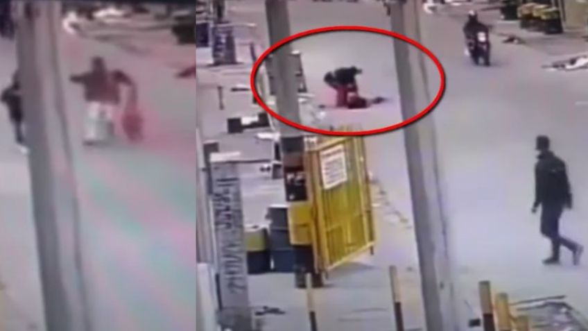 FUERTE VIDEO: A sangre fría, sicarios acribillan a mujer en plena calle y le roban antes de morir