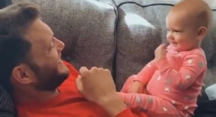 VIDEO: ¡Qué tierno! Con lenguaje de señas, bebé se comunica con su padre sordo