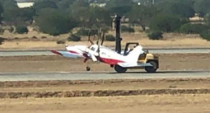 ¡Terrible accidente! Avioneta se desploma al aterrizar en el aeropuerto de Querétaro