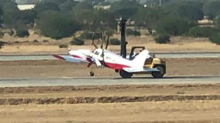 ¡Terrible accidente! Avioneta se desploma al aterrizar en el aeropuerto de Querétaro