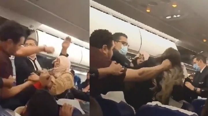 FOTOS: Agresivo pasajero le jala el cabello y da un puñetazo a mujer en pleno vuelo