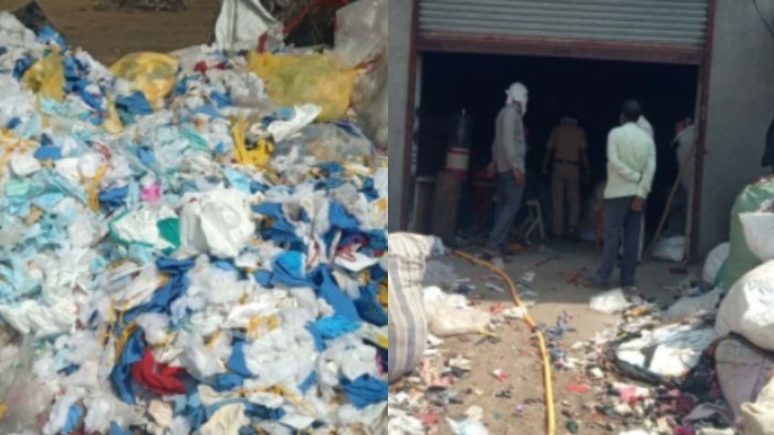 ¡Asqueroso! Clausuran fábrica que reutilizó cubrebocas viejos como relleno de colchones