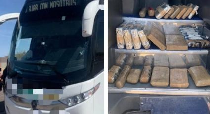 Sonora: Descubren 98 mil pastillas de fentanilo y 8 kilos de heroína en autobús de pasajeros