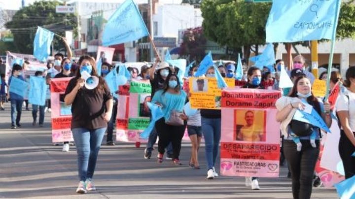"Vivos los queremos": Colectivos marchan por varones desaparecidos en Ciudad Obregón
