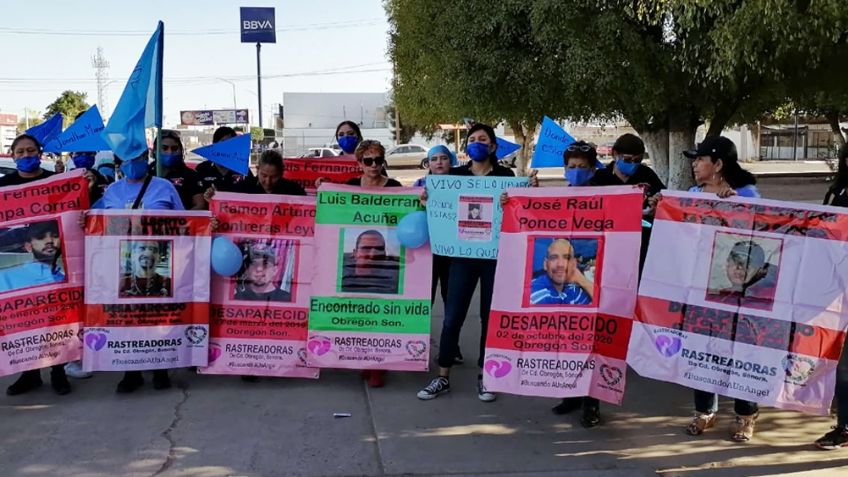 Rastreadoras de Ciudad Obregón marchan por los cientos de hombres desaparecidos en Cajeme