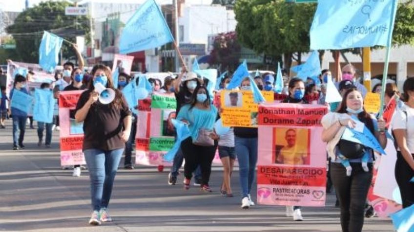 "Vivos los queremos": Colectivos marchan por varones desaparecidos en Ciudad Obregón