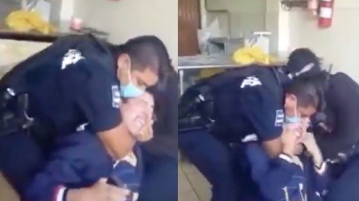 "¡Me va a matar!": Policías asfixian a hombre en tortillería y los exhiben en brutal VIDEO