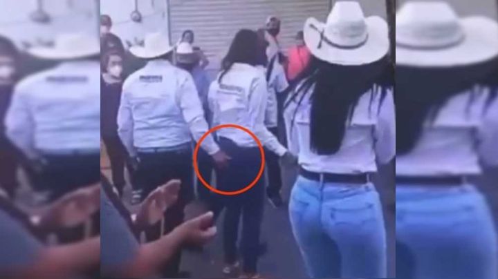 Candidato de Morena 'nalguea' a compañera de partido; él lo niega y ella lo defiende