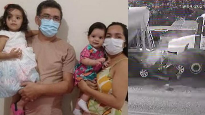 FUERTE VIDEO: ¡Tragedia! Familia entera muere aplastada tras brutal accidente; iban dos bebés