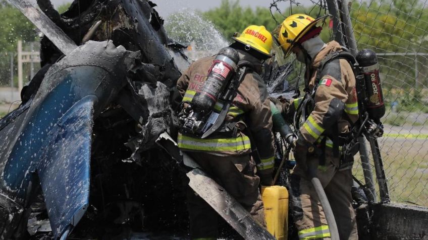 Se confirma un muerto tras el desplome de helicóptero en carretera Monterrey-Laredo