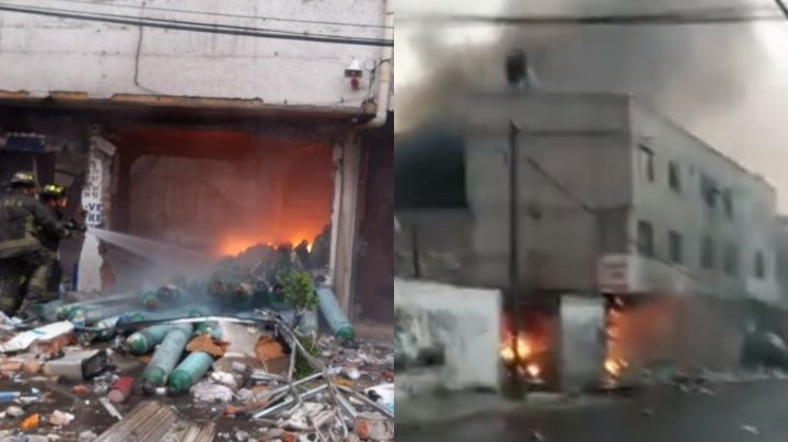 Explota una bodega de tanques de oxígeno en Iztapalapa; una persona perdió la vida
