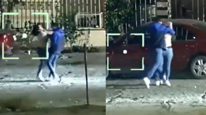 FUERTE VIDEO: Captan brutal ataque a mujer en plena calle de Hermosillo; arrestan al agresor