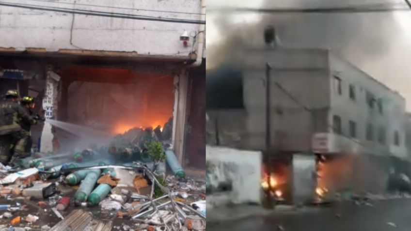 Explota una bodega de tanques de oxígeno en Iztapalapa; una persona perdió la vida
