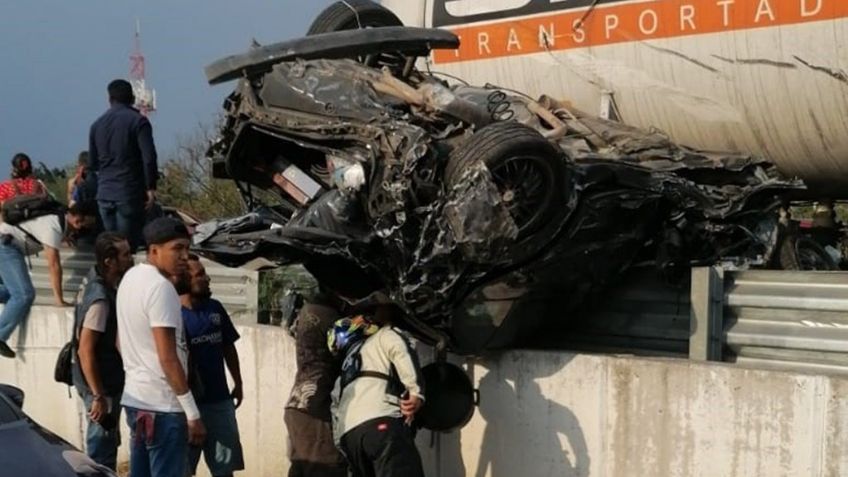 FUERTES IMÁGENES: Pipa de gas se queda sin frenos y provoca accidente entre 12 vehículos