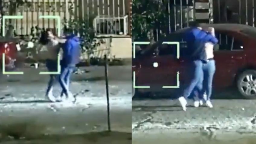 FUERTE VIDEO: Captan brutal ataque a mujer en plena calle de Hermosillo; arrestan al agresor