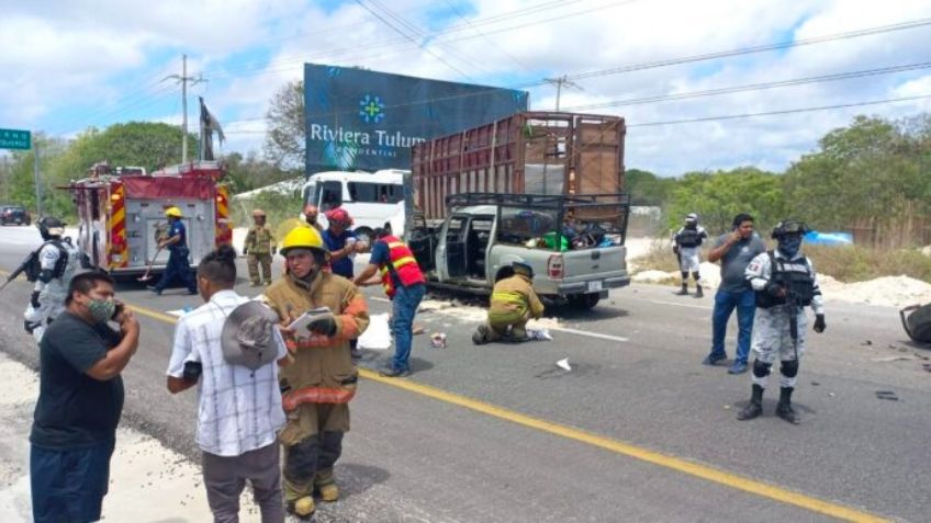 Camioneta de obreros sufre un choque; se reportan varios lesionados y un muerto
