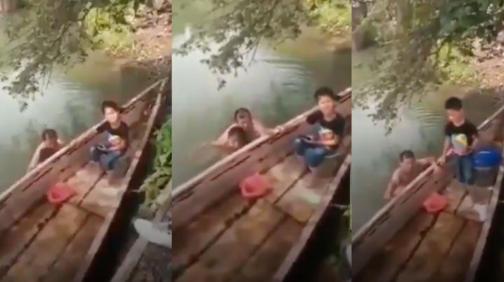 "Pin... viejo puerco": Exhiben en VIDEO a hombre que se bañaba desnudo con niña de 7 años