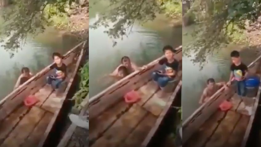 "Pin... viejo puerco": Exhiben en VIDEO a hombre que se bañaba desnudo con niña de 7 años